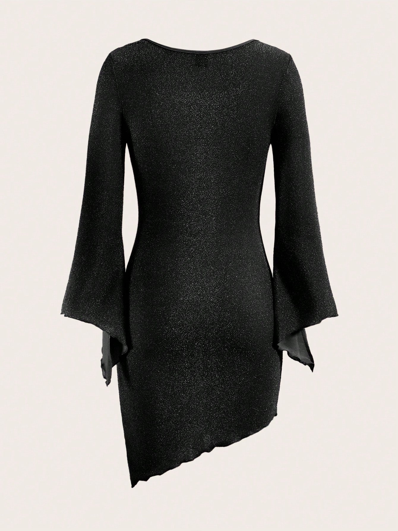 Sexy Solid Quare Neck Long Sleeve Dress 11