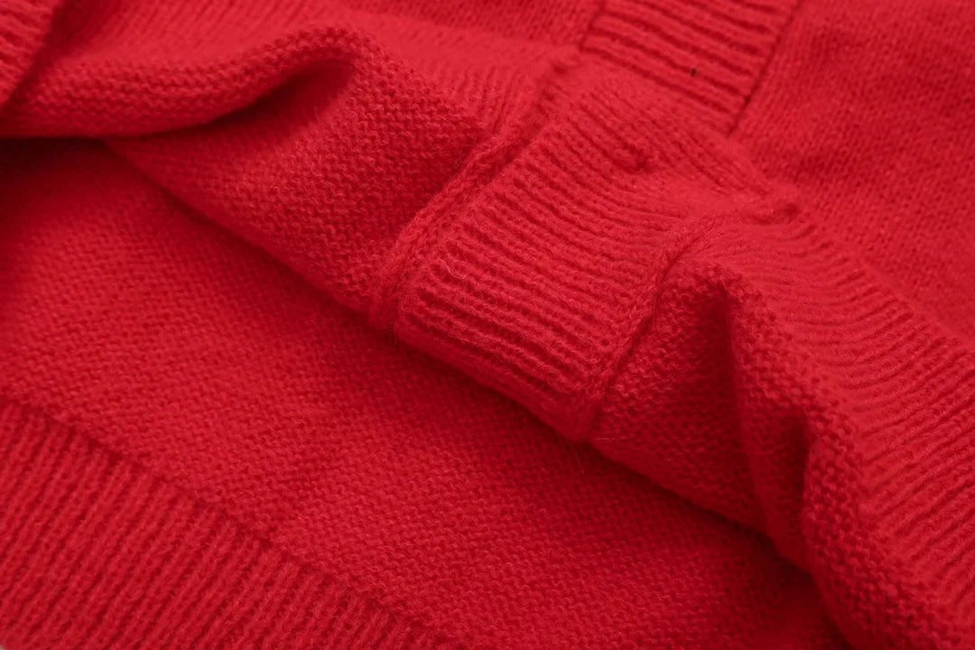 Women's Furry Patchwork Long Sleeve Button Knitting Cardigan 21