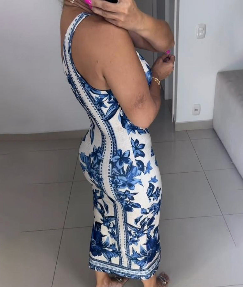 Women Slash Shoulder Print Dress 3