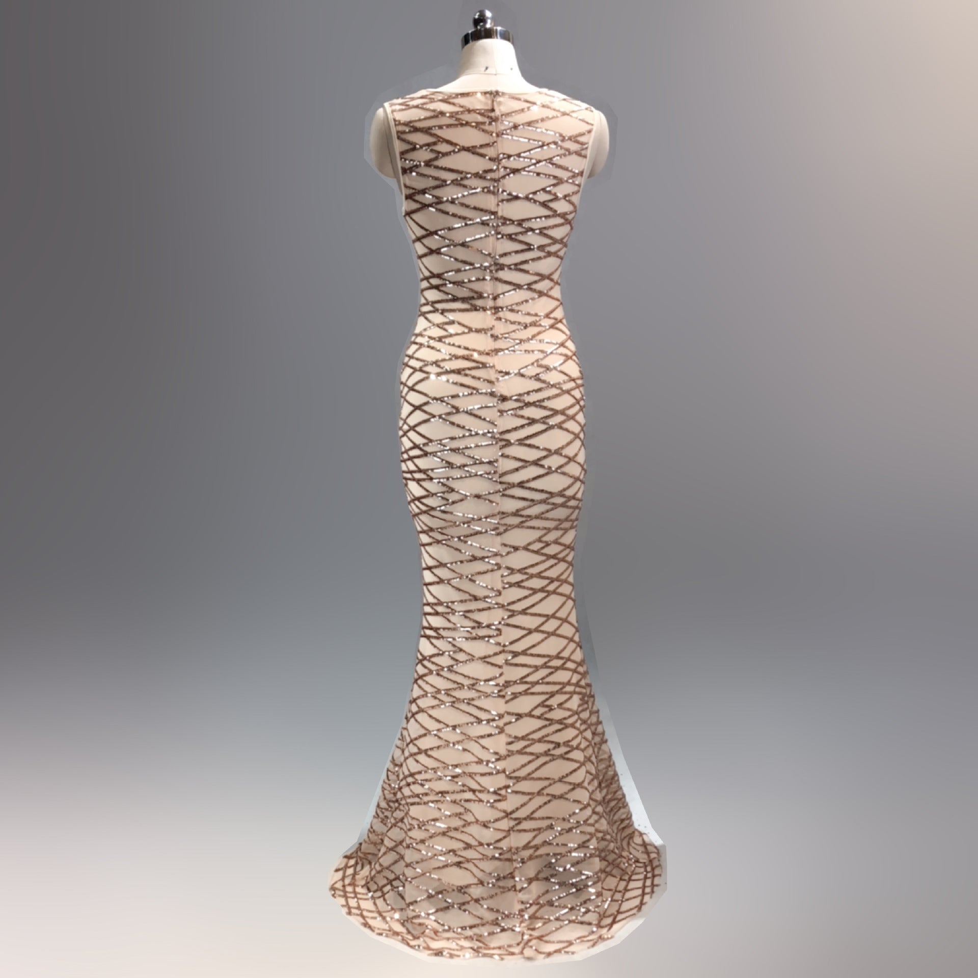 Celebrity matching evening dress sequins fish tail dinner party dress 21