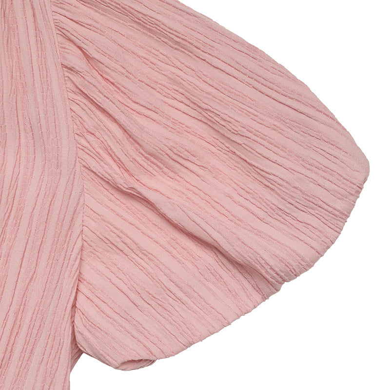 Women lantern sleeve summer v-neck split dress 10