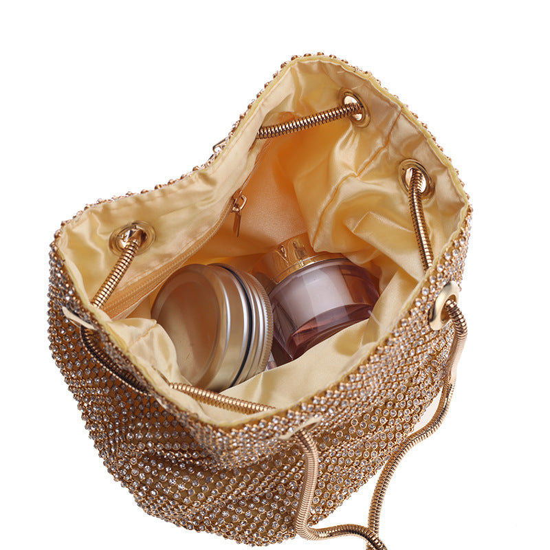 Diamond Bucket Shoulder Multi-Function Portable Evening Bag 15