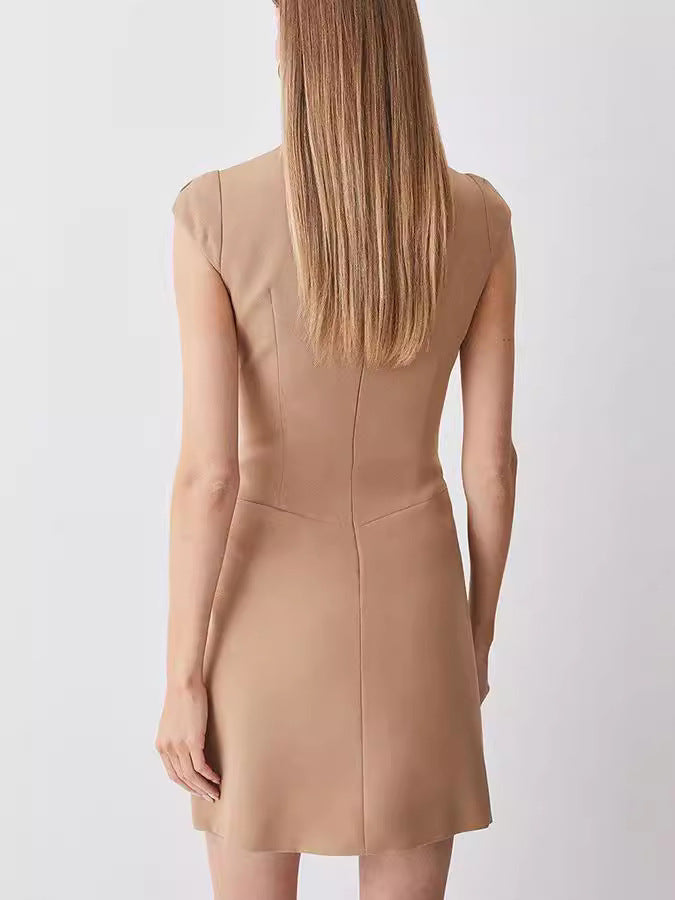 Women Sleeveless Round Neck Fringe Dress 5