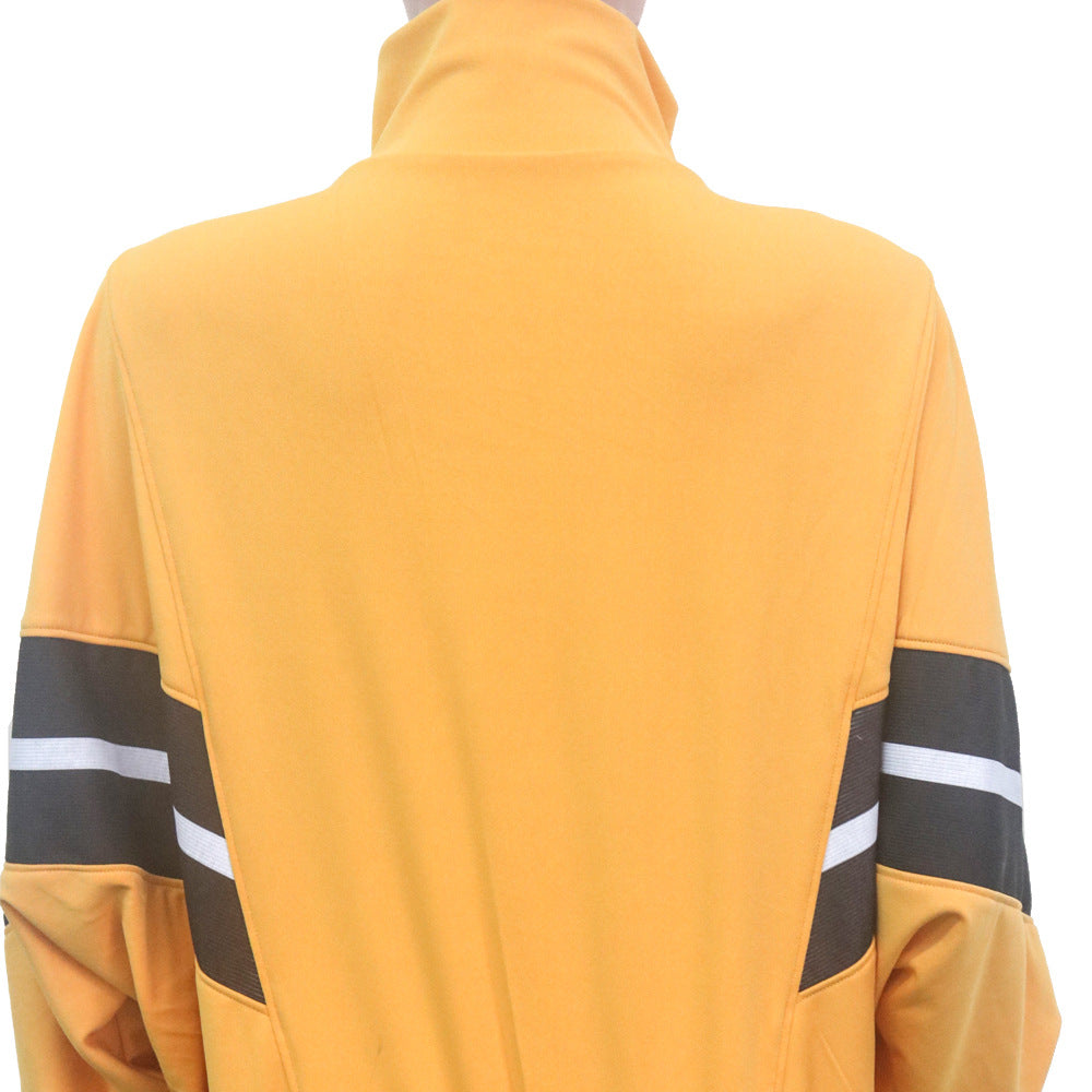 Autumn And Winter Two Piece Set Patchwork Casual Sports Long-Sleeved Jacket Short Skirt Set For Women 13