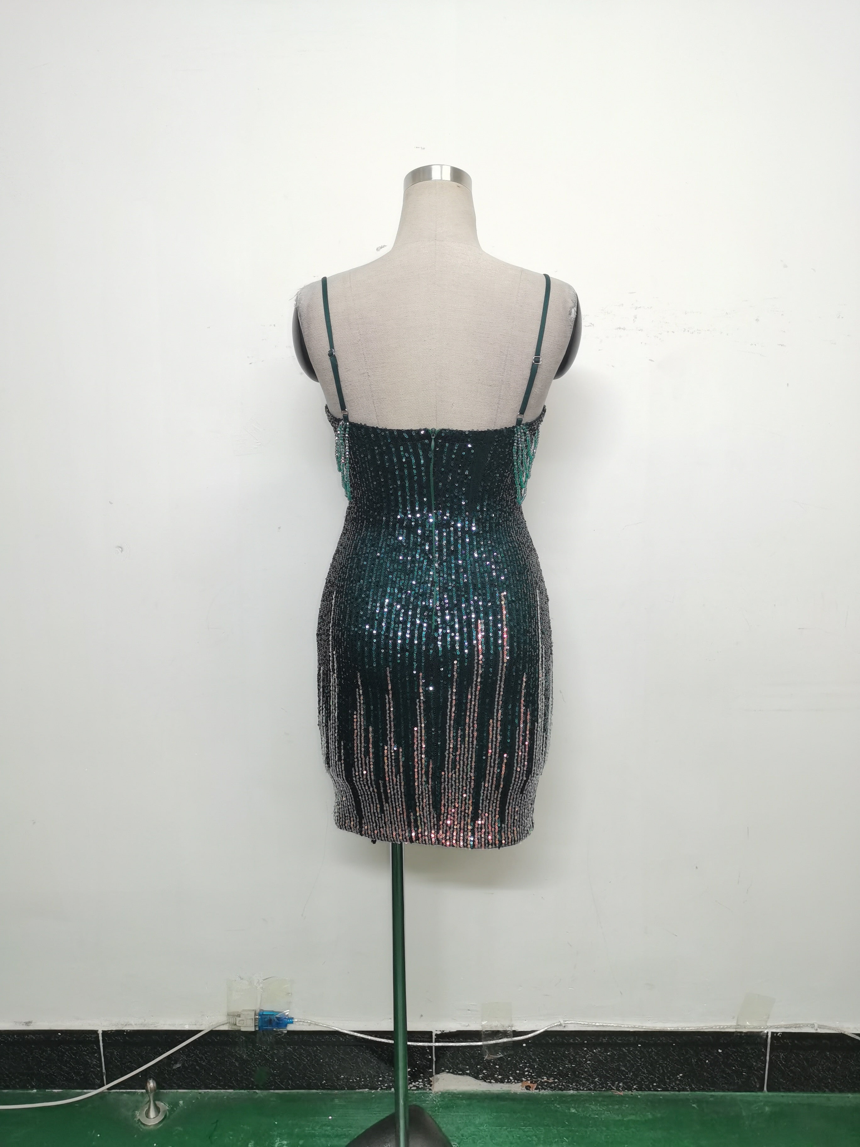 Women beaded sexy bodycon evening dress 22