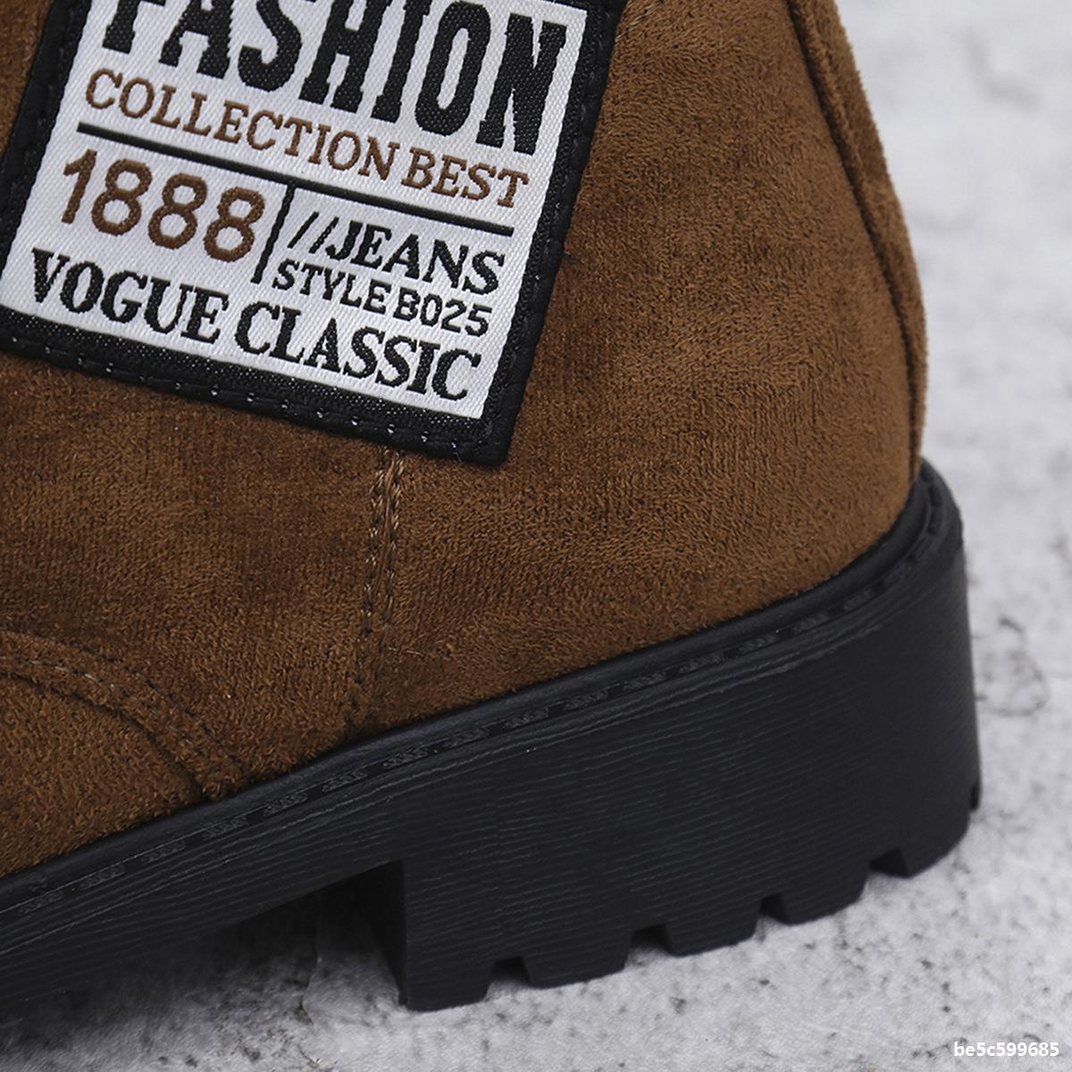 Winter Thick Sole Lace-Up Low Heel Decorated Martin Boots Women's Shoes 22