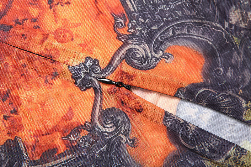 Women autumn sexy street print long sleeve jumpsuit 16