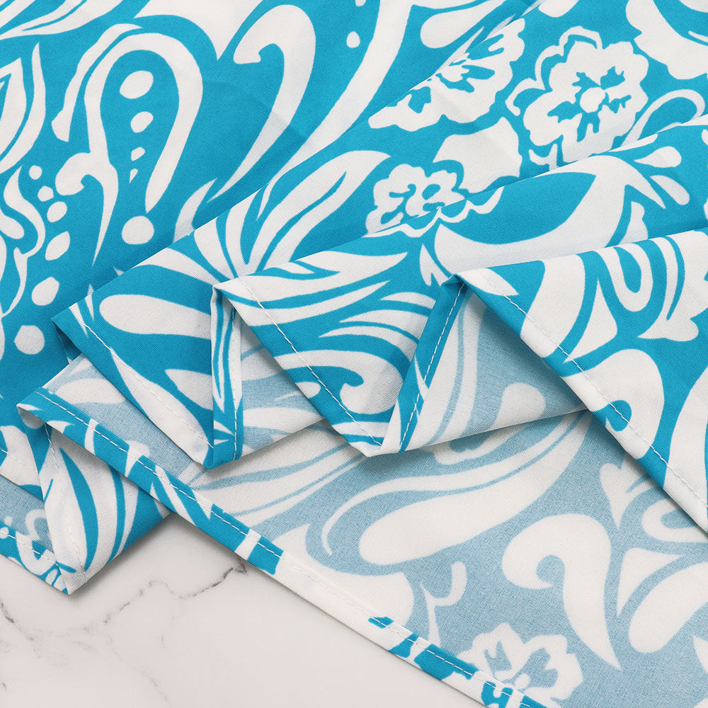 Women floral short-sleeved Top and Long Skirt two-piece set 11