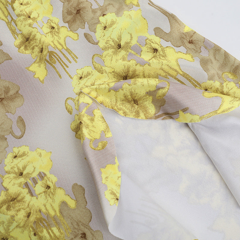 Women summer sexy printed ruffle Holidays Strap Dress 15