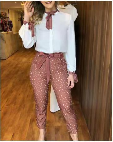 Shirt+Pants Casual Two-Piece Set