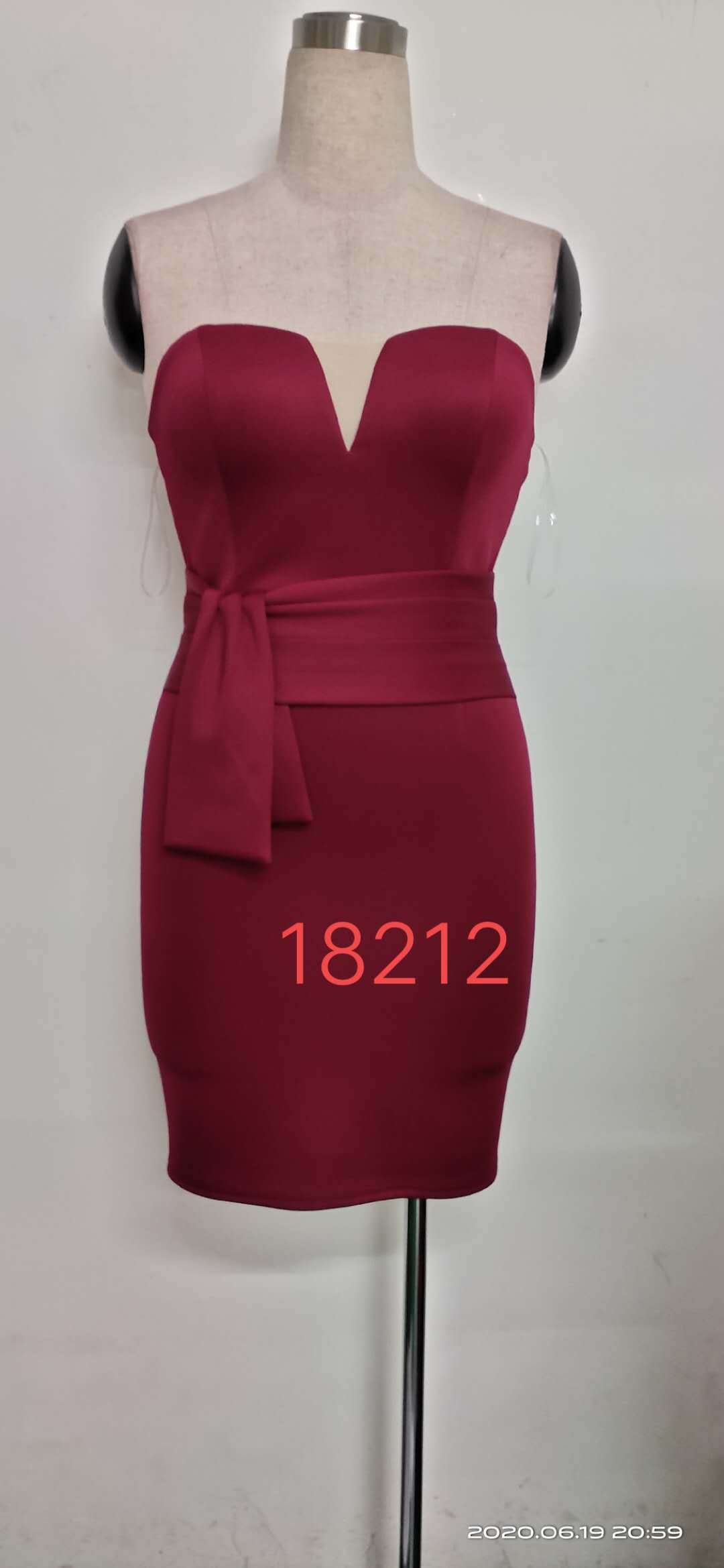 Women Elegant Strapless Formal Party Mini Evening Dress 15