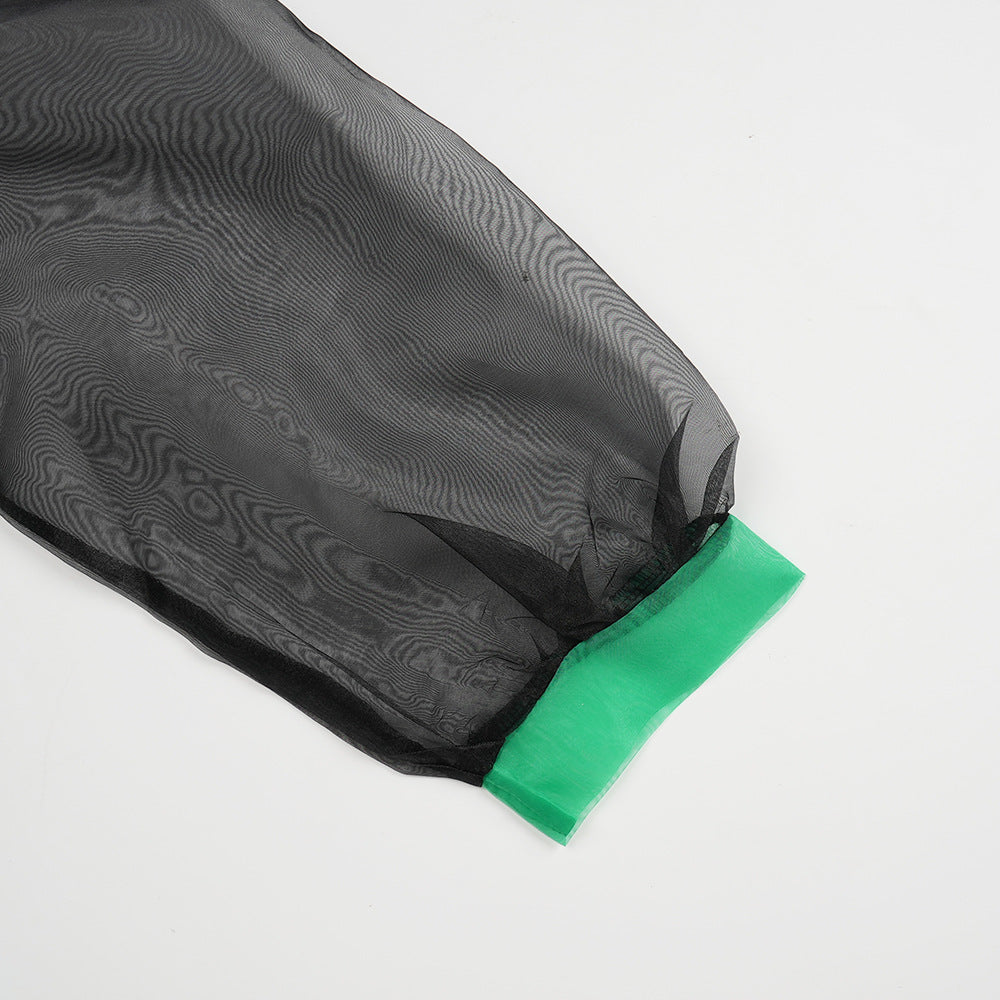 African Plus Size Women's Elegant Color Block Long Dress 17