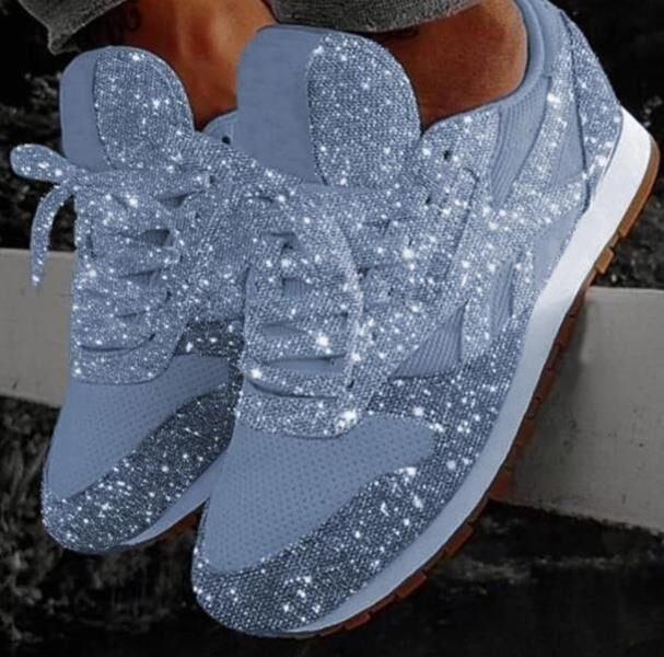 Women Sports Casual Sequin Platform Shoe 12