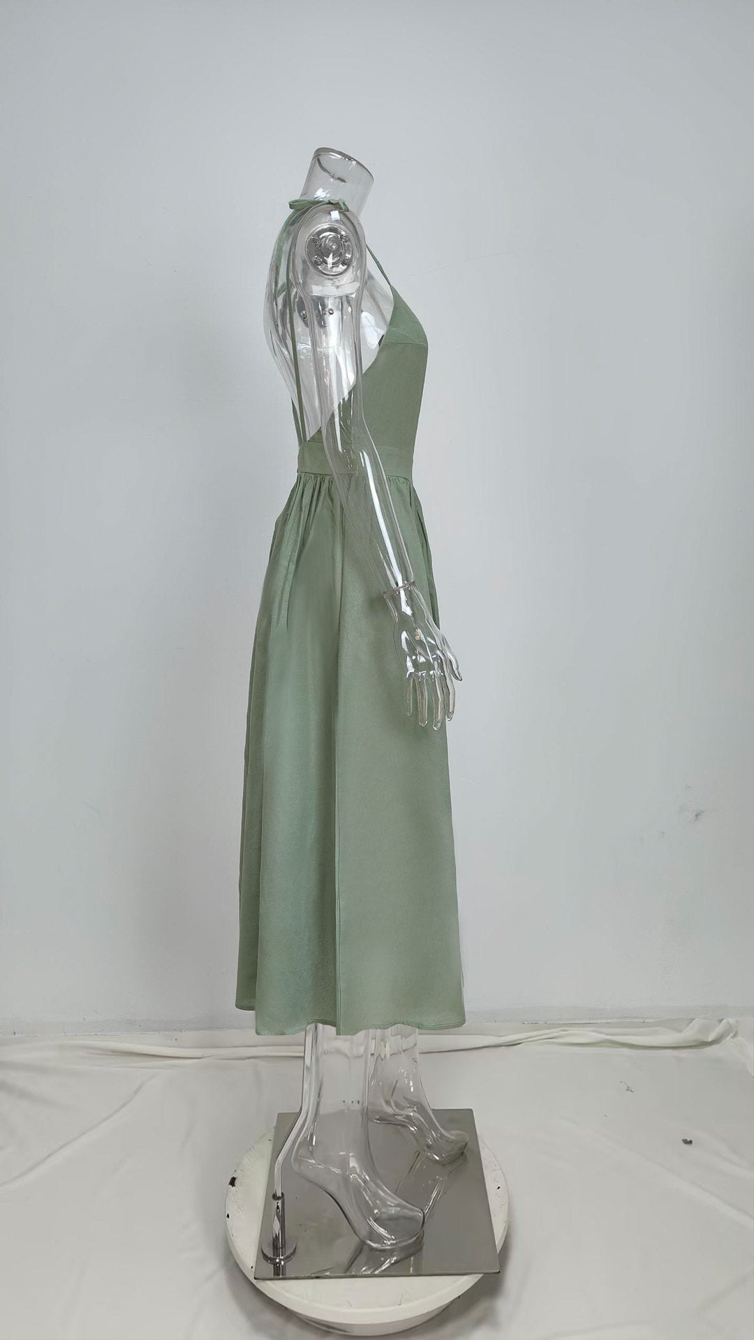 Women Spring elegant sexy Lace-Up Backless suspender dress 11