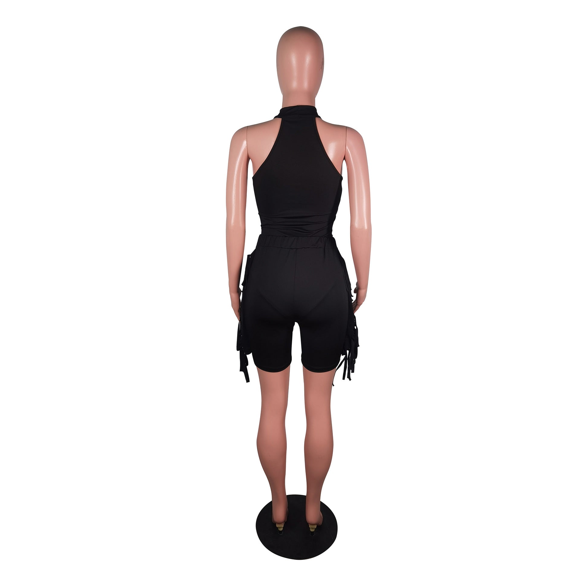 Women's fashion sports ofringed shorts two-piece set 17