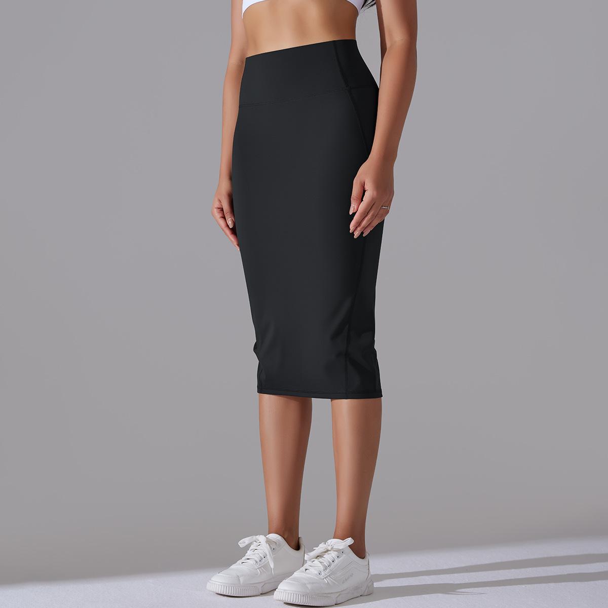 Women High Waist Stretch Slit Sports Skirt 34