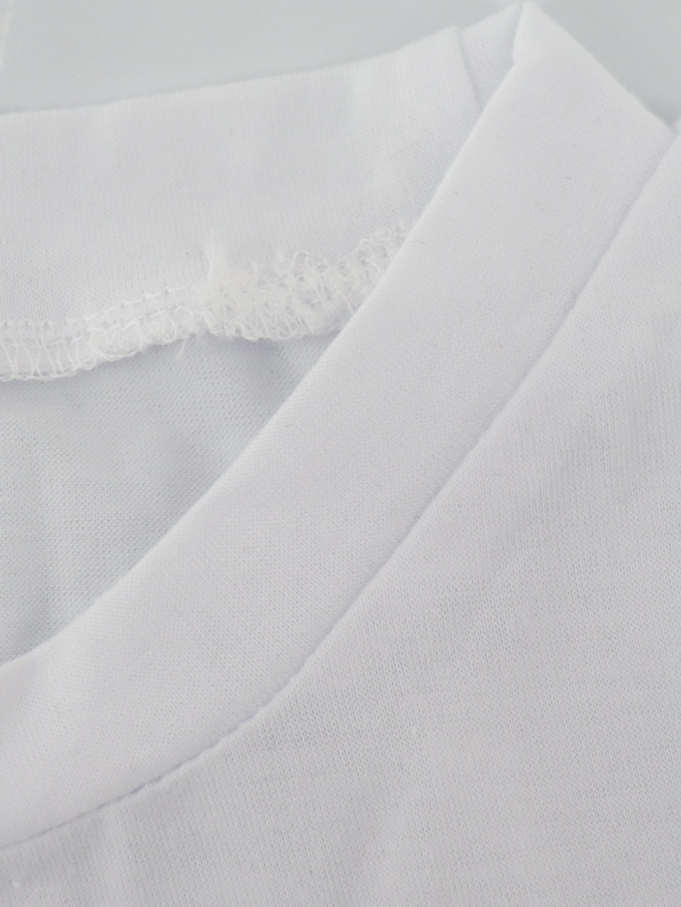 Summer Women’s Casual White T Shirt Floral Cut Sweatpants Set 8