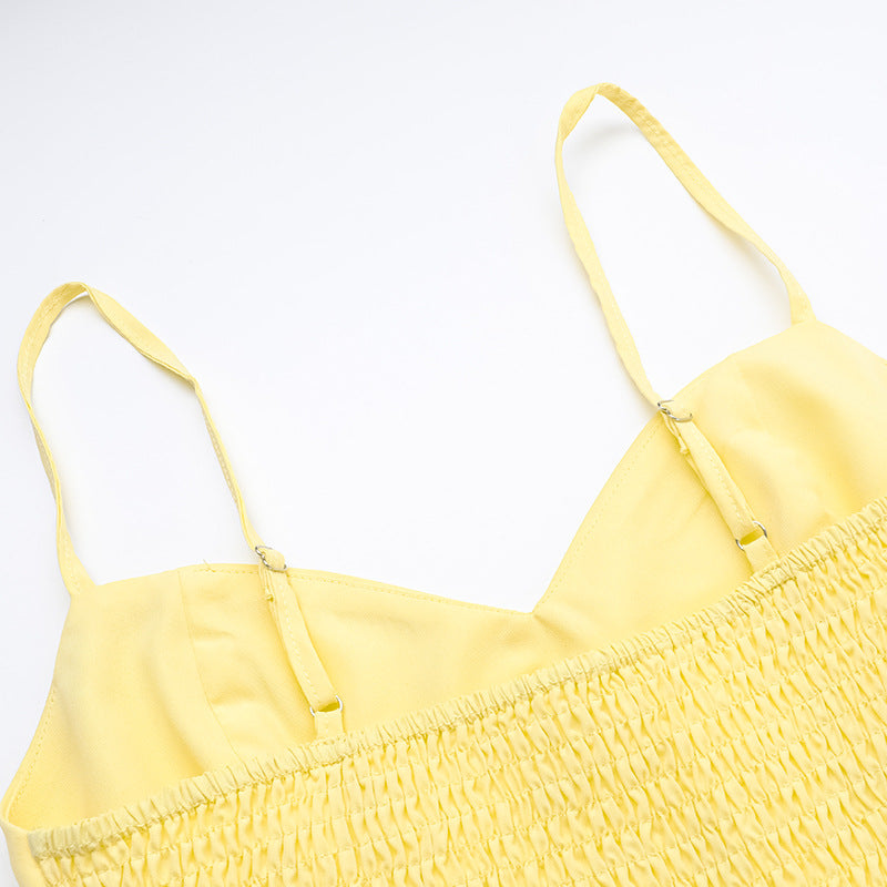 Women Sexy Summer Slim Waist Strap A-Line Mini Dress 15