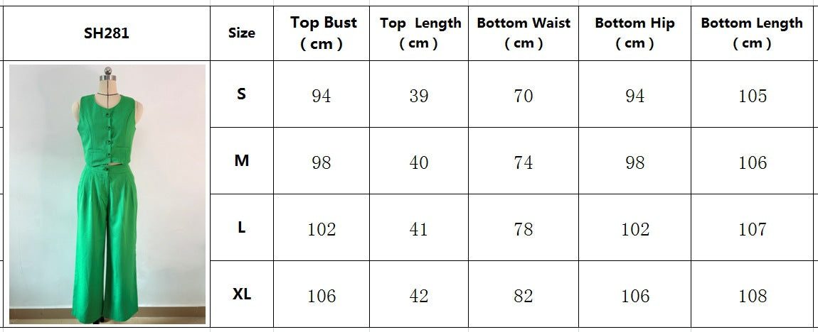 Women Summer Vest and Pants Two-piece Set 24