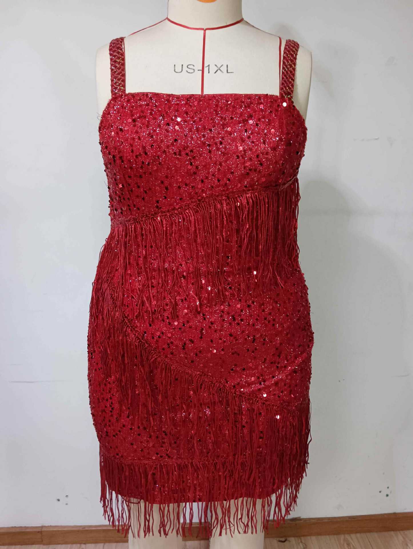 Plus Size Low Back Evening Gown Sleeveless Sequin Bodycon Women's Party Sexy Dress 8