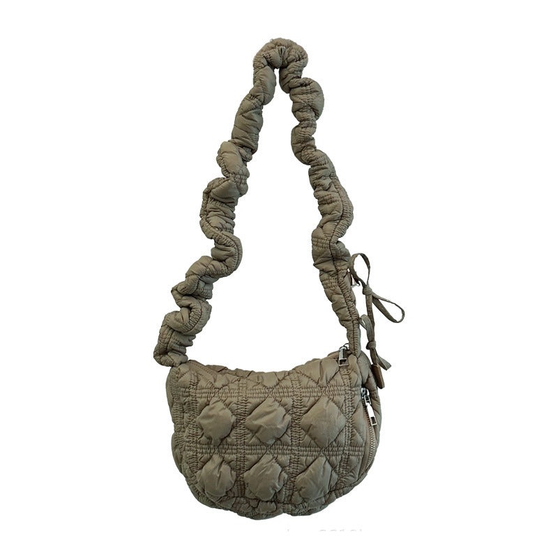 Women Pleated Cloud Casual One Shoulder Crossbody Dumpling Bag 14