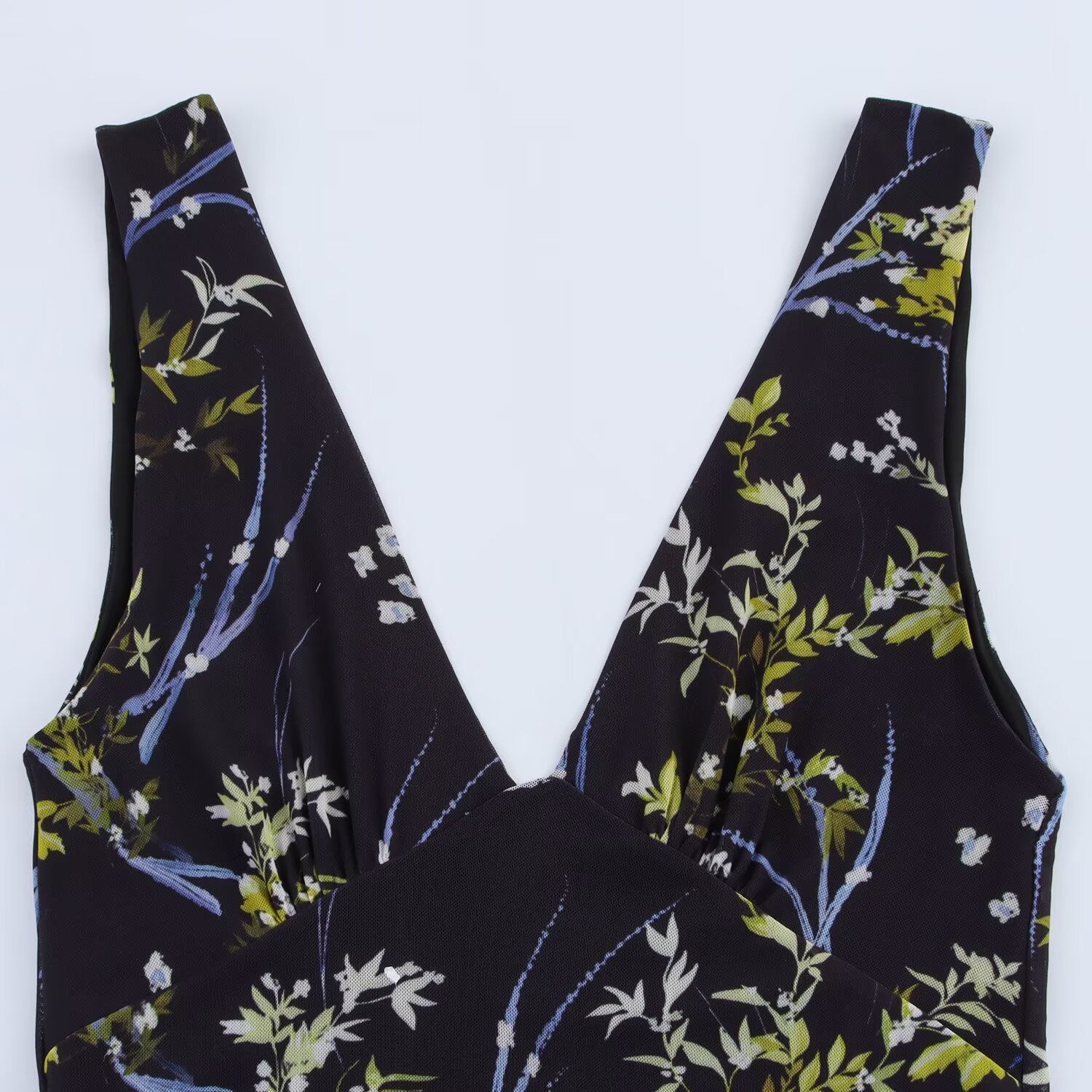 Spring Women's Sexy V-Neck Strappy Floral Print Dress 5