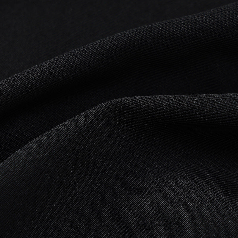 Women's Autumn And Winter Fashionable Sexy Slim Fit Low Back Solid Color Bodycon Dress 16