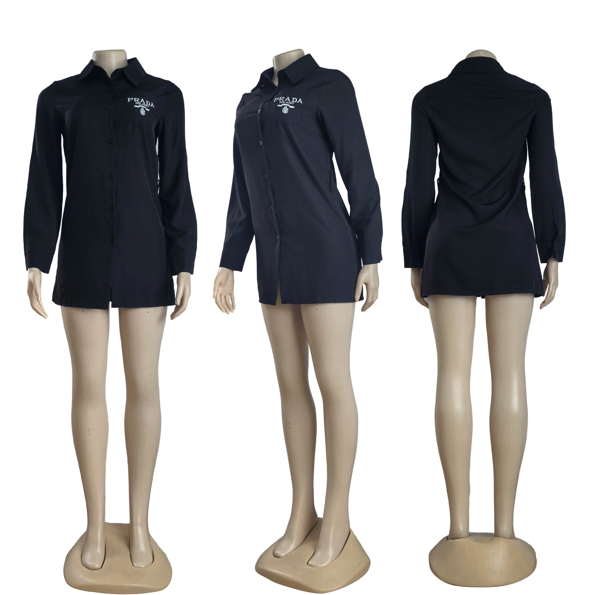 Women summer fashion embroidery loose casual shirt 6