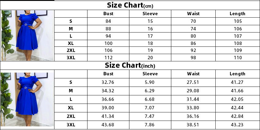 Women's Short Sleeve Peter Pan Collar Solid Color Ruffle High-Waist Swing Dress 10