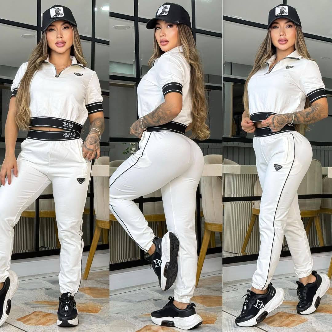 Women Casual Short Sleeve Top and Pants Two-Piece Set 3