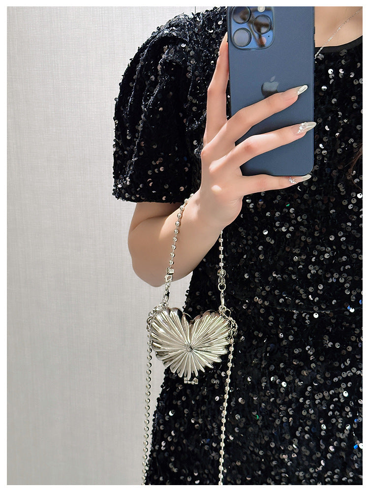 Mini Metal Shell/Heart Shape Bag One Shoulder Crossbody Fashion Bag 10