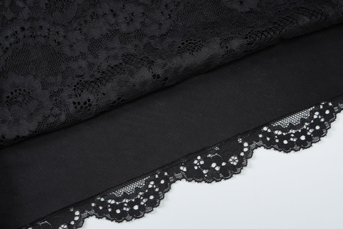 Women Sexy See-Through Lace Bodycon Dress 15