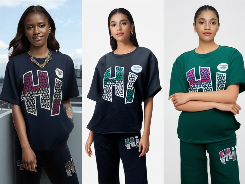 Women Casual Printed Short Sleeve Top and Pant Two-Piece Set 5