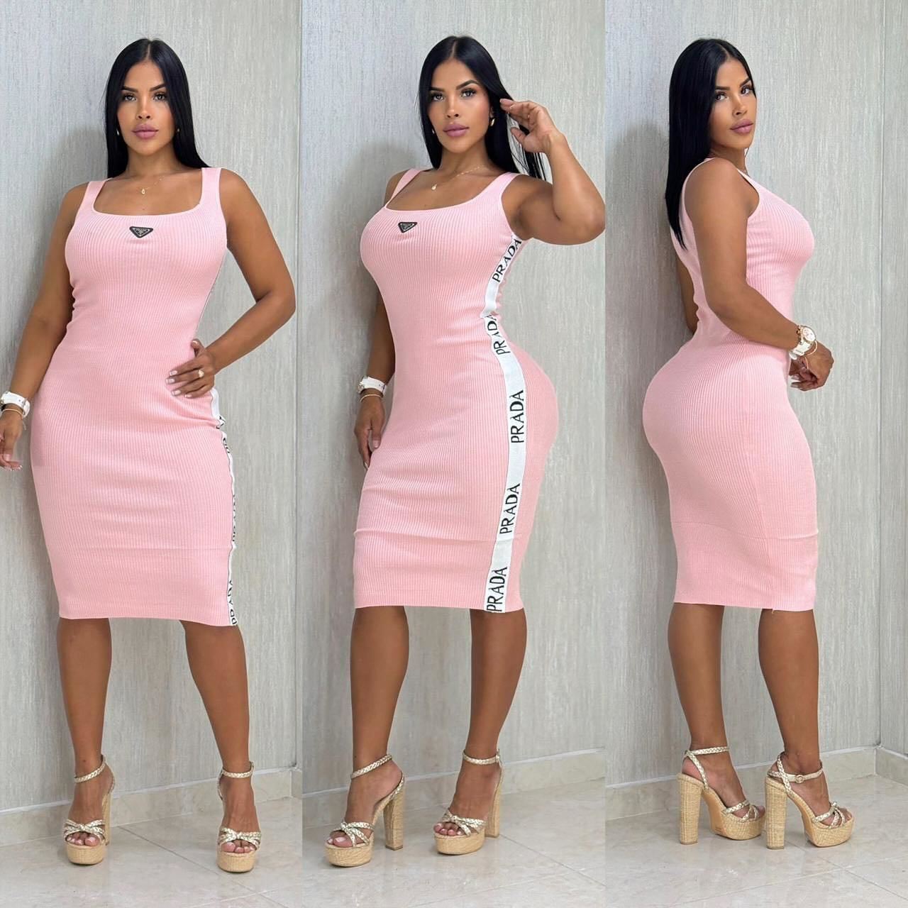 Women sexy knitting sleeveless dress 4