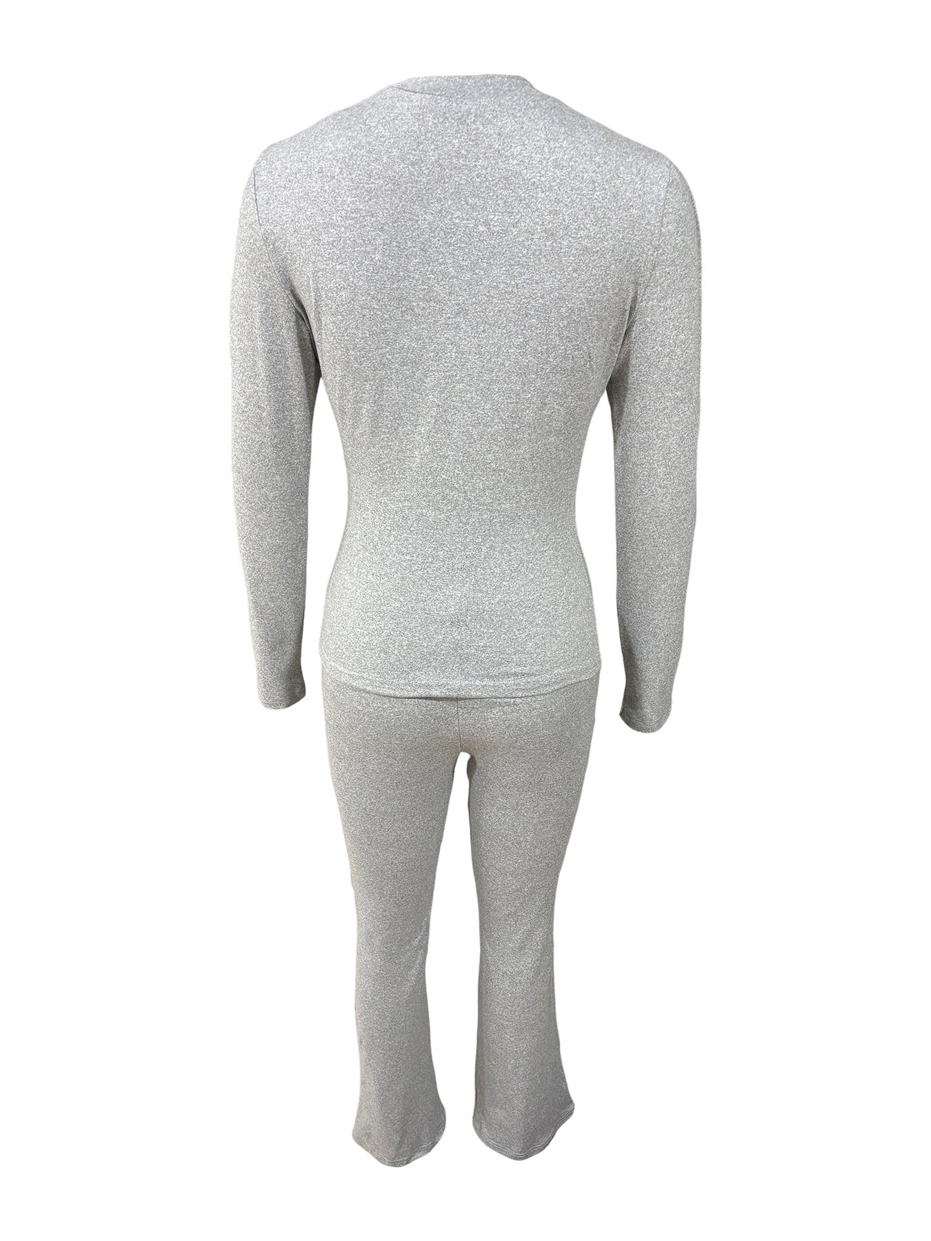 Women's Heart Printed Long Sleeve Round Neck T-Shirt Pants Set 8