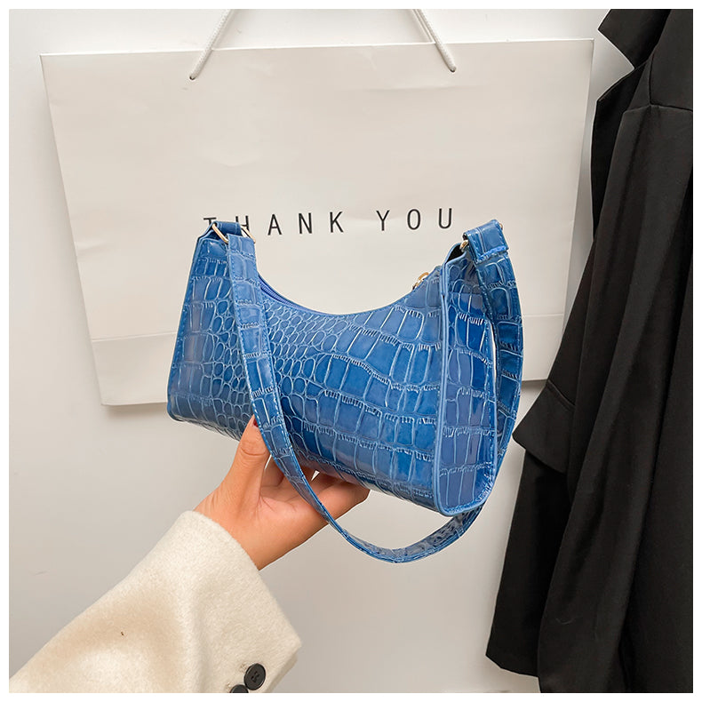 Handheld mini women's bag winter fashion shoulder bag Trendy gradient underarm baguette bag 48