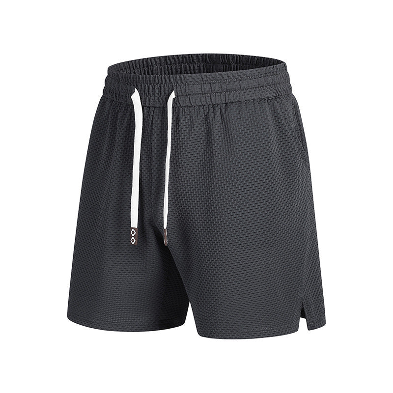 Summer men's Turndown Collar short-sleeved top and shorts two-piece set 11