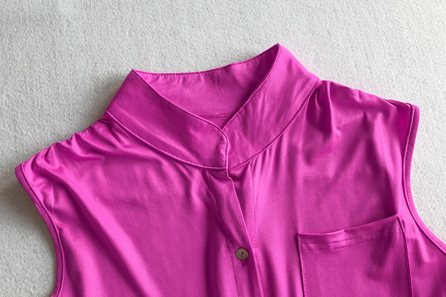 Women's Single Breasted Sleeveless High Waist Belted Wide Leg Jumpsuit 19