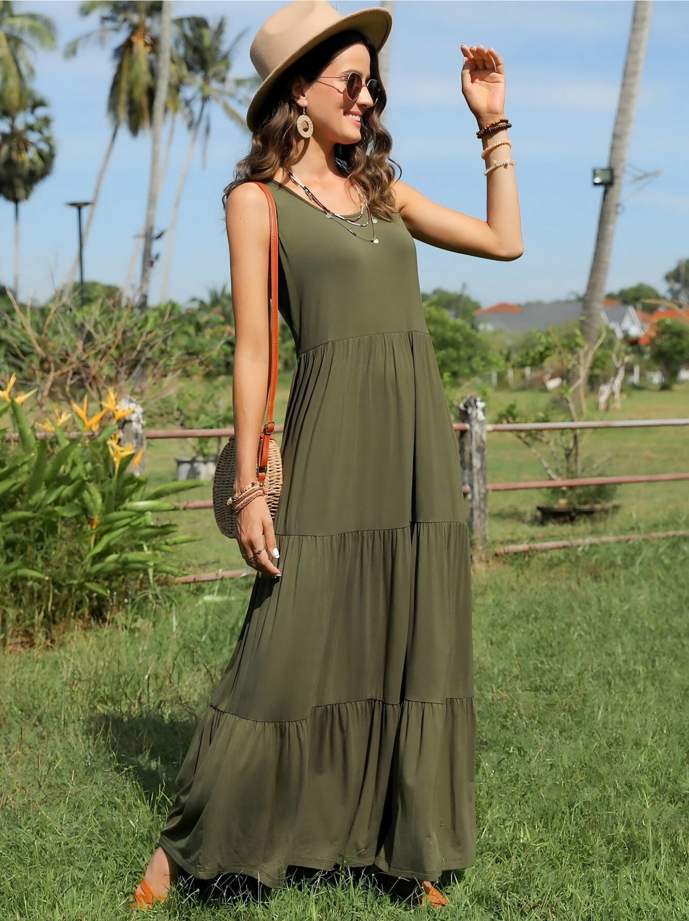 Women Solid Ruffle French Knitting Dress 3