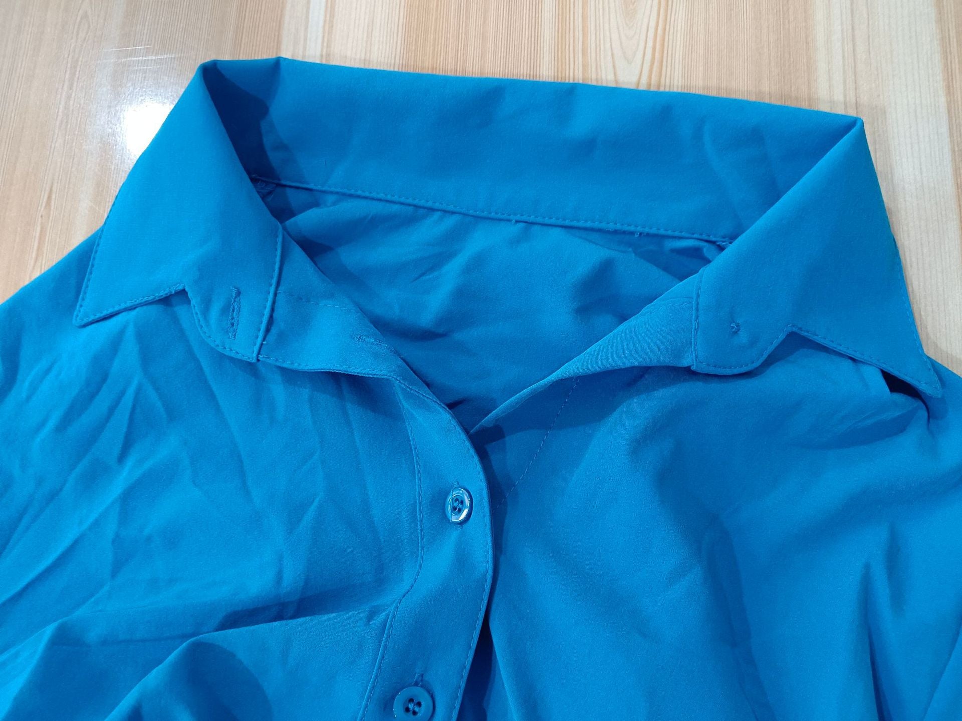 Autumn Women's Solid Color Long Sleeve Shirt Drawstring Pants Two-Piece Set 7