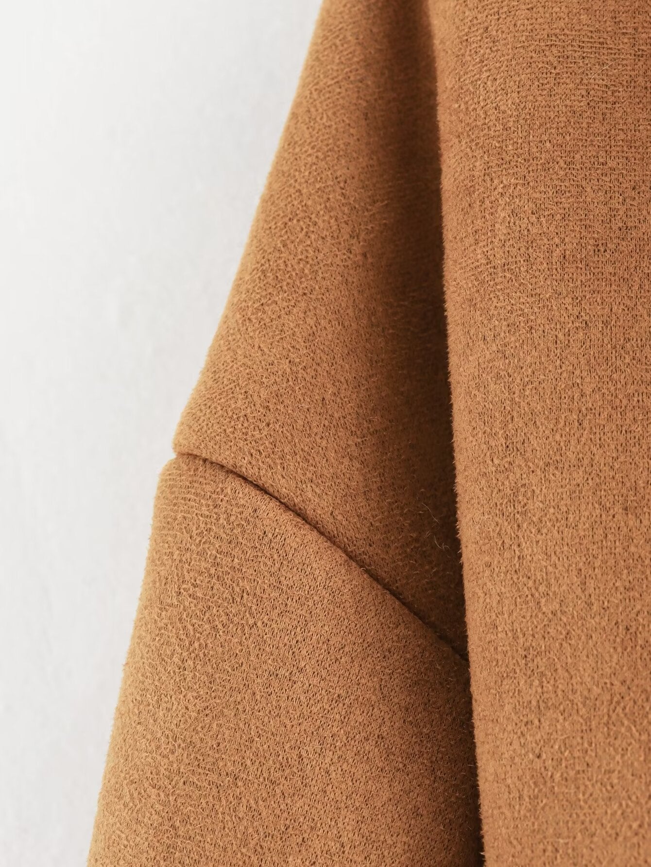 Autumn Winter Women's Woolen Coat Turndown Collar Loose Fur Fleece Jacket 16