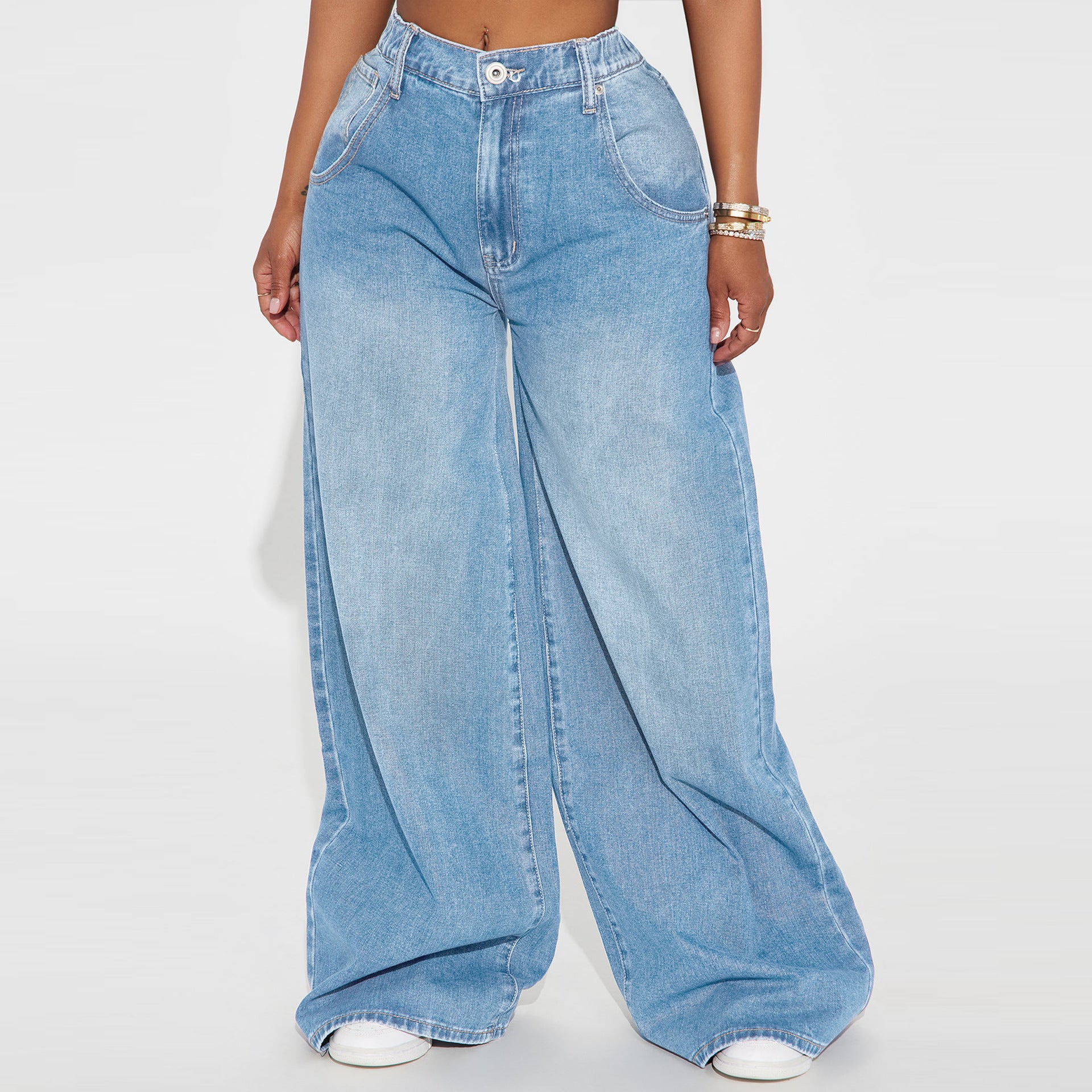 Women wide-leg Denim Pants Jeans