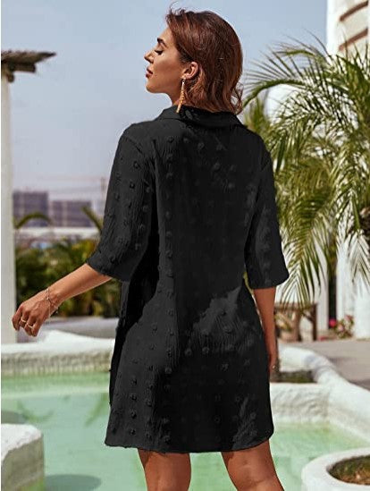 Chiffon Shirt Jacquard Loose Women's Casual Blouse 30