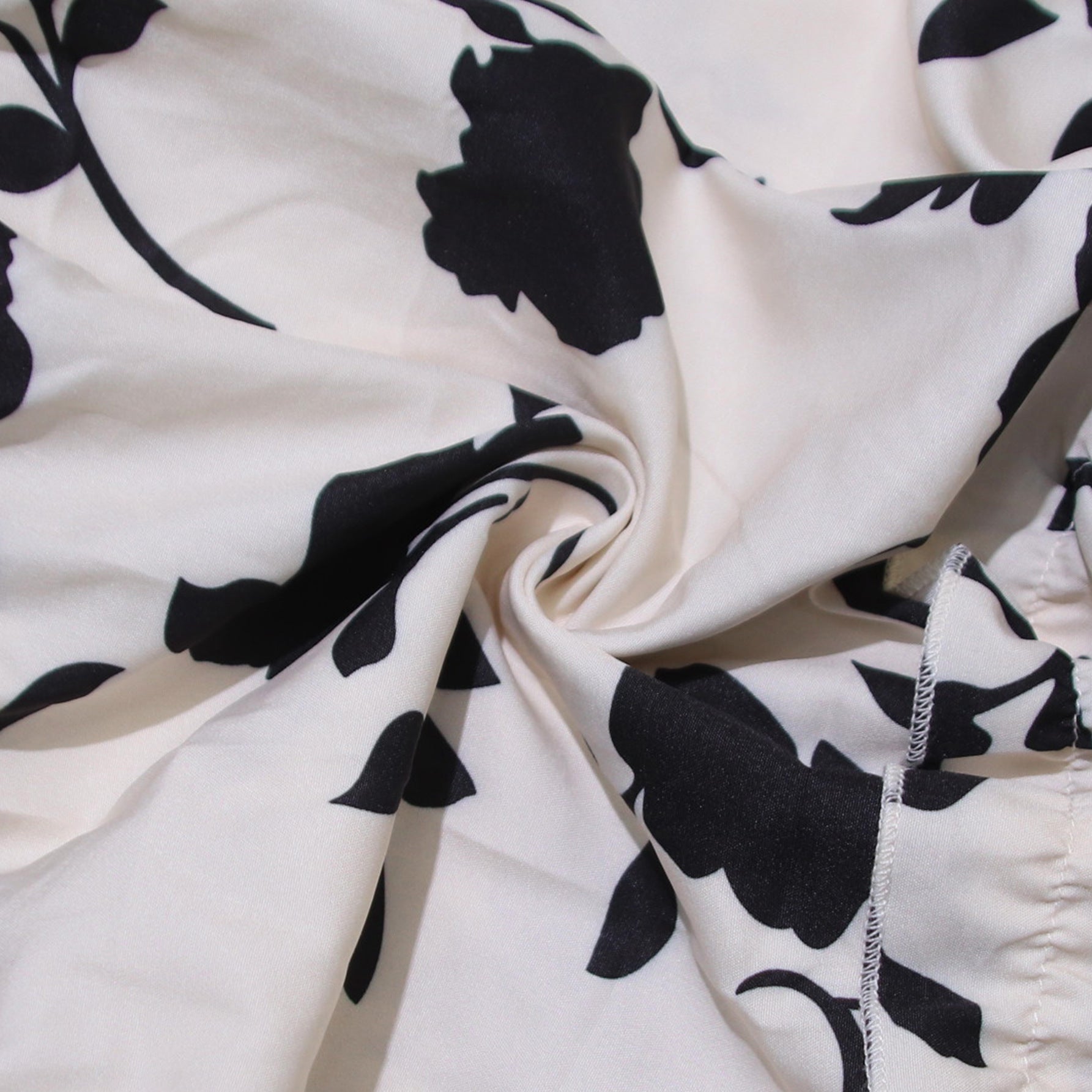 Sexy Printed Lace-Up Shirt Wide-Leg Pants Summer Two-Piece Set 20