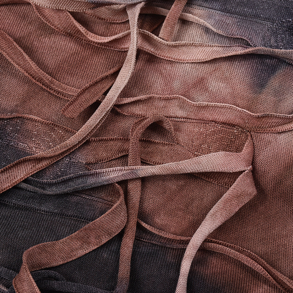 Fringed Ripped Long Sleeve Round Neck Top Sexy Shorts Set 13