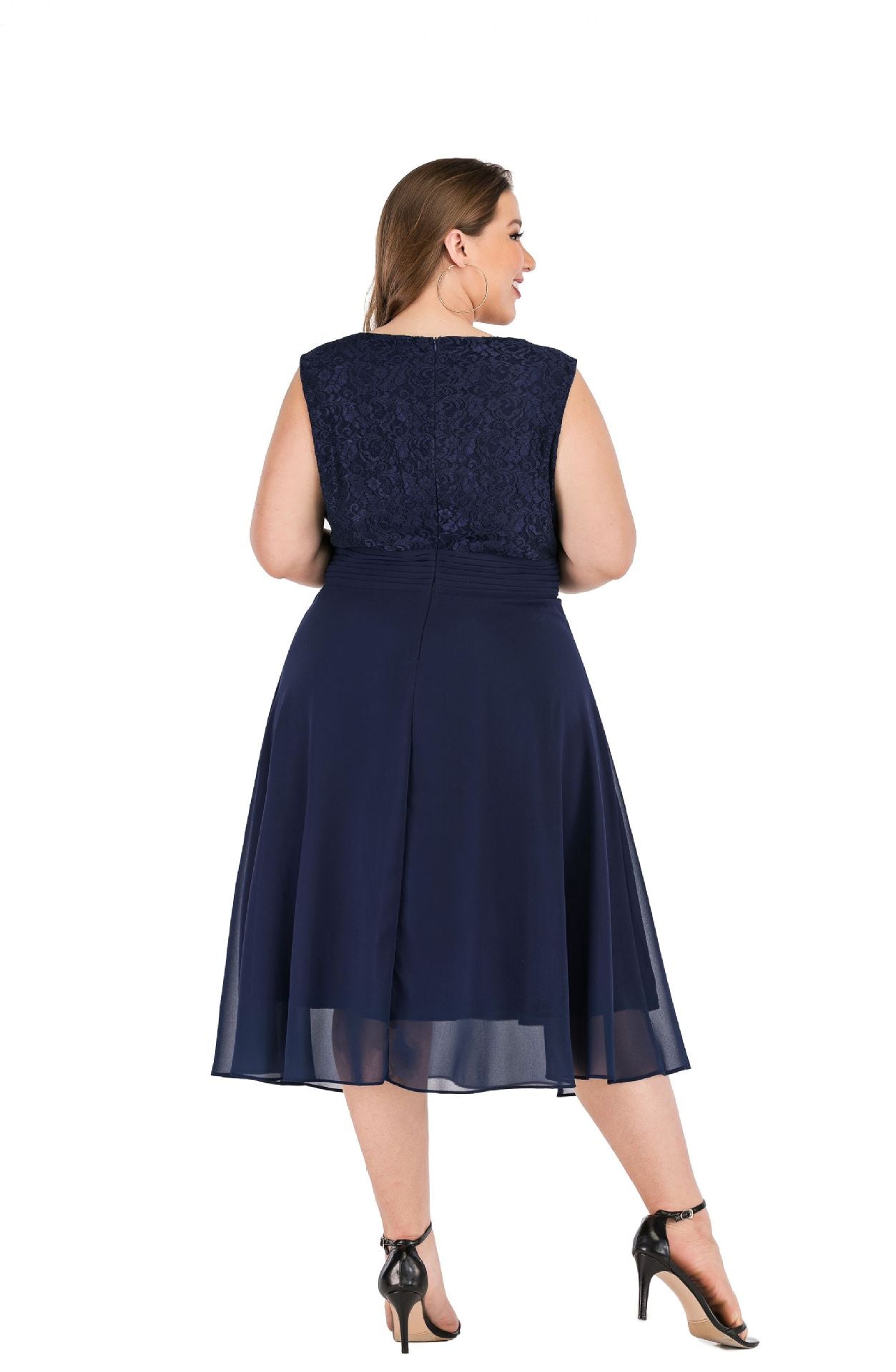 Women chiffon lace dress 71