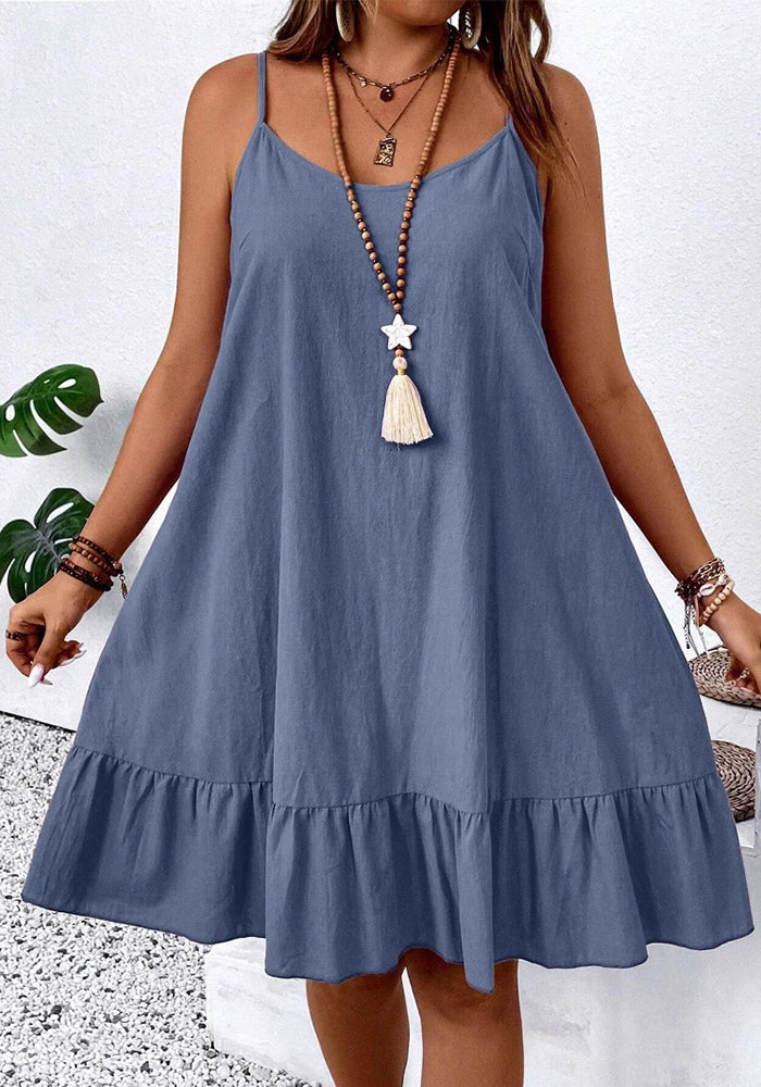 Plus Size Summer Women Suspender Casual Dress