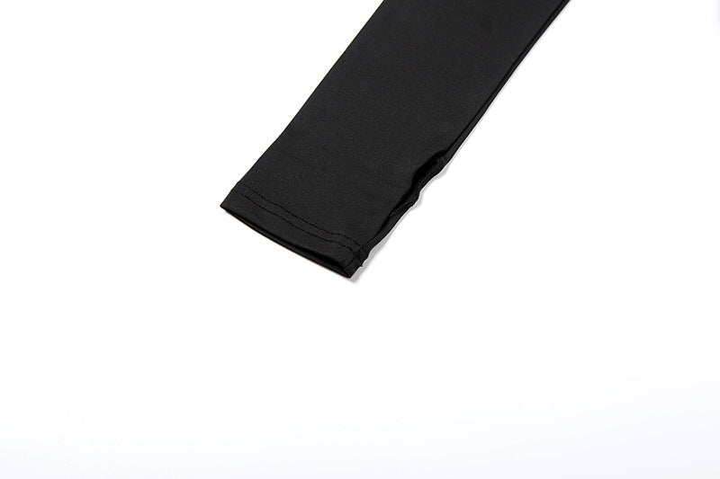 Women Fall/Winter Hooded Letter Print Zipper Top and Pants Two-Piece Set 34