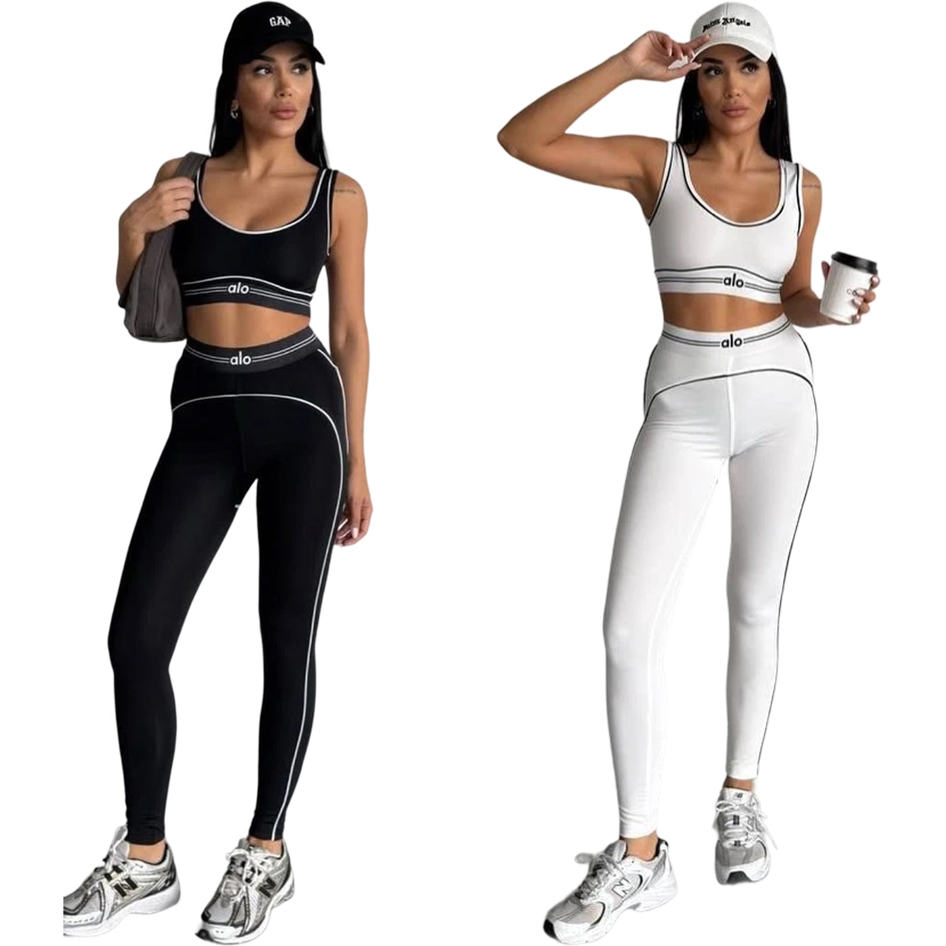 Women summer yoga sports vest fitness two-piece set 13