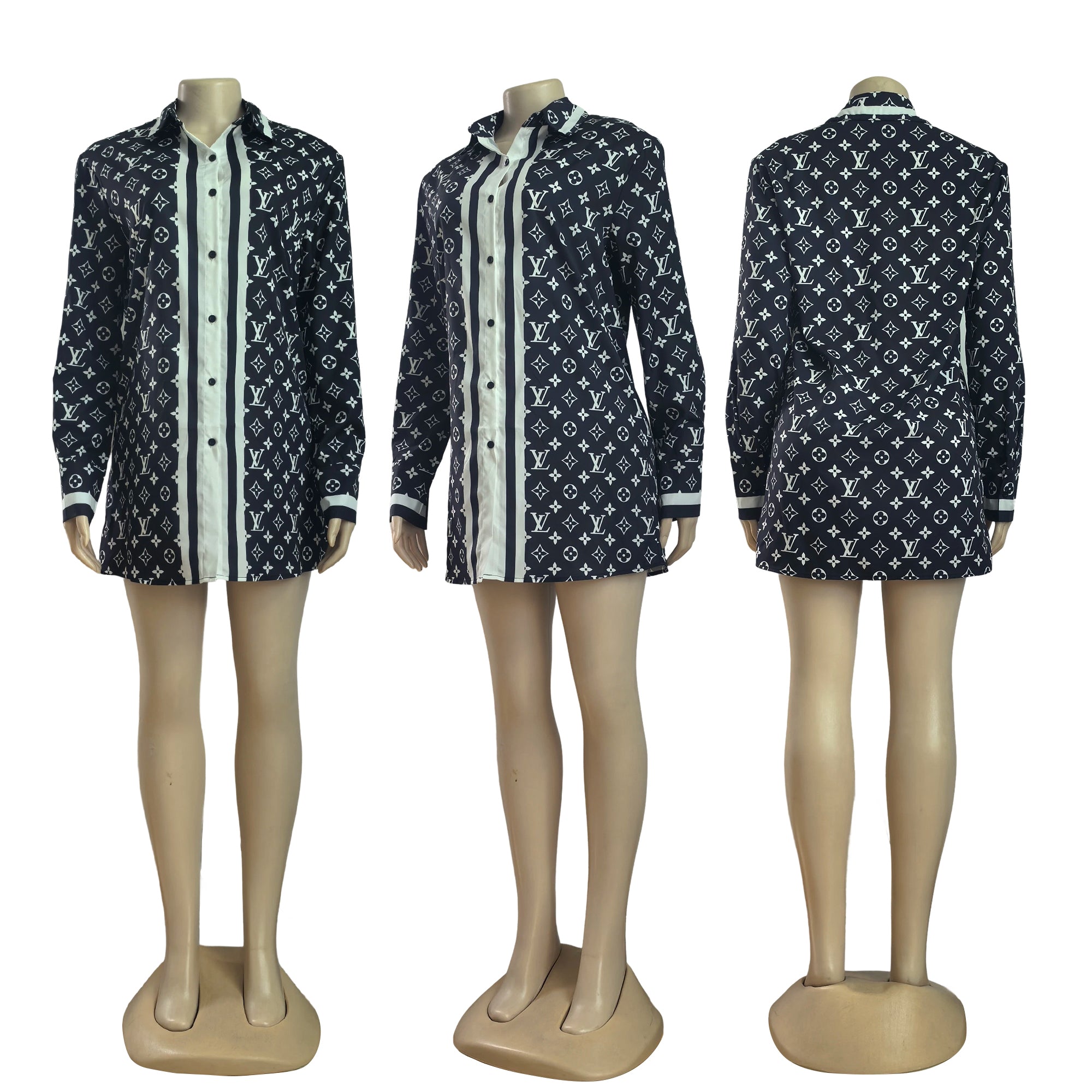 Women summer and autumn fashion classic casual printed shirt 13